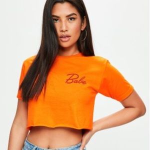 Babe Orange Crop Top